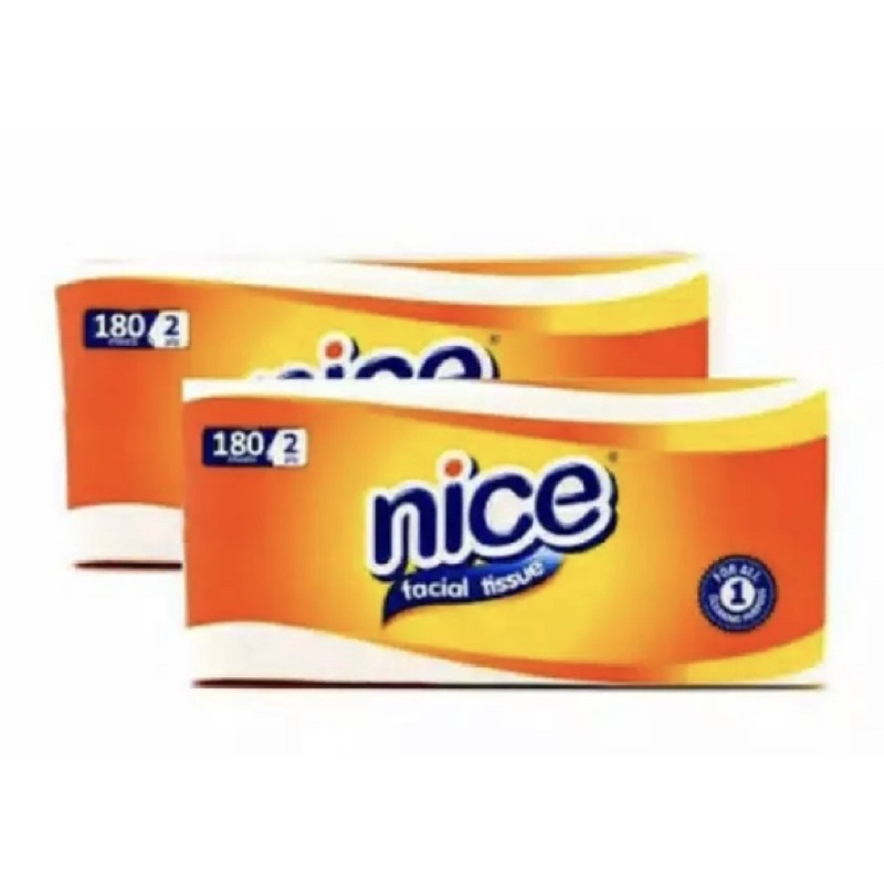 Nice Facial Tissue Soft Pack 180 Sheets 2 Ply