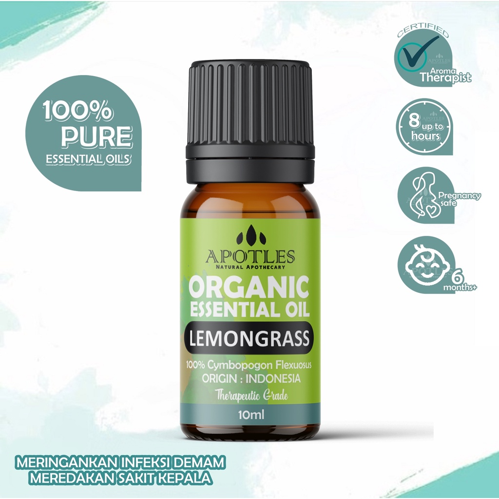 Lemon Grass Essential Oil - Minyak Aromaterapi Serai Lemongrass Pure Essential Oil 10ml