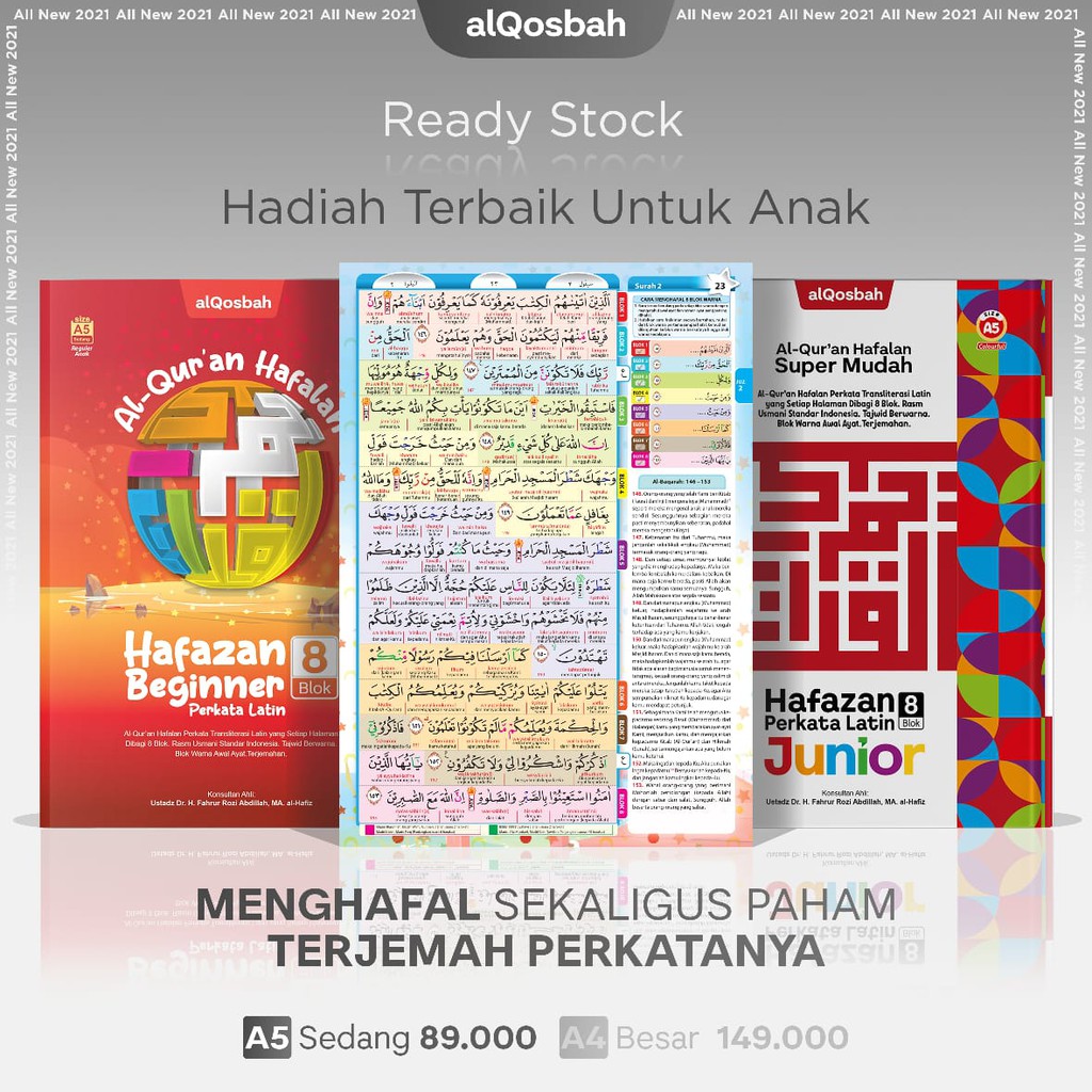 Al-Quran Hafalan HAFAZAN Latin untuk Anak (Beginner) 8 Blok (A5)