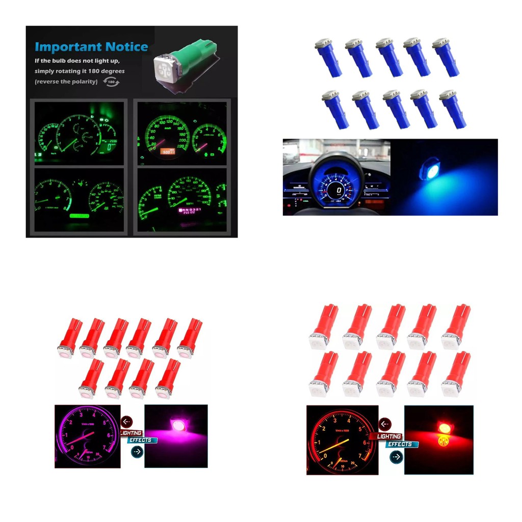 Led T5 spedometer dashboard mobil motor