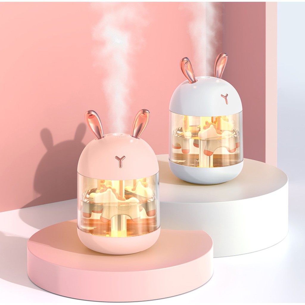 Humidifier Diffuser Aromatheraphy 300 ML with 7 Colour LED Light - Pelembab Ruangan