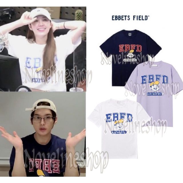 BAJU KPOP KAOS STRAYKIDS EBFD AUTHENTIC EBBETS FIELD TSHIRT LEE KNOW OUTFIT BAHAN KATUN COMBED 30S