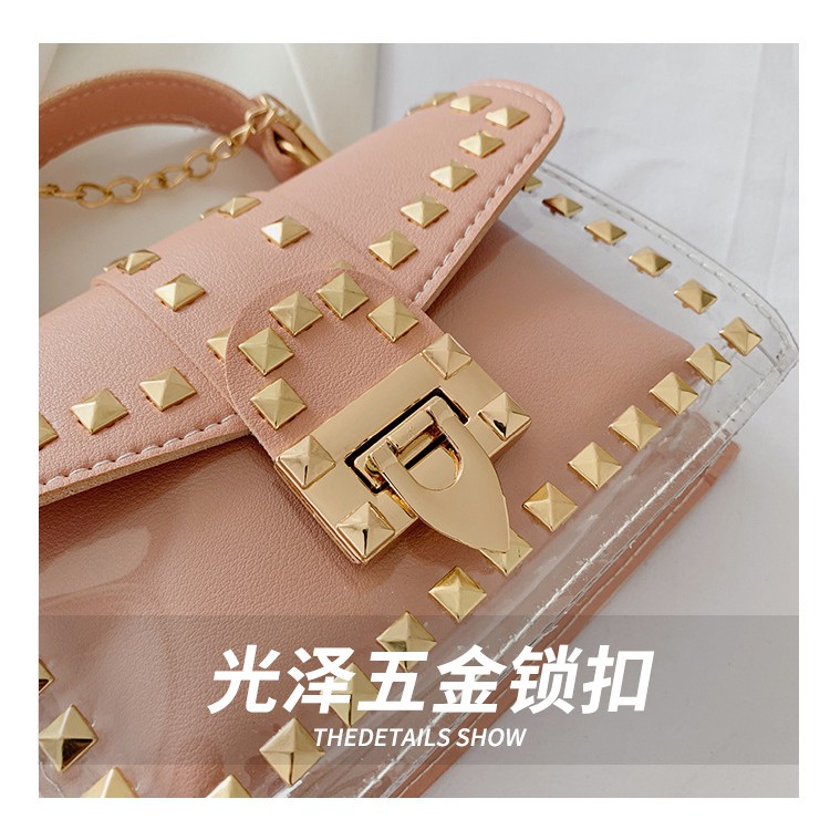 [littlecrab] Tas Wanita Selempang Luar Transparan Candy Sling Bag Kecil Tas Jalan Korean Style