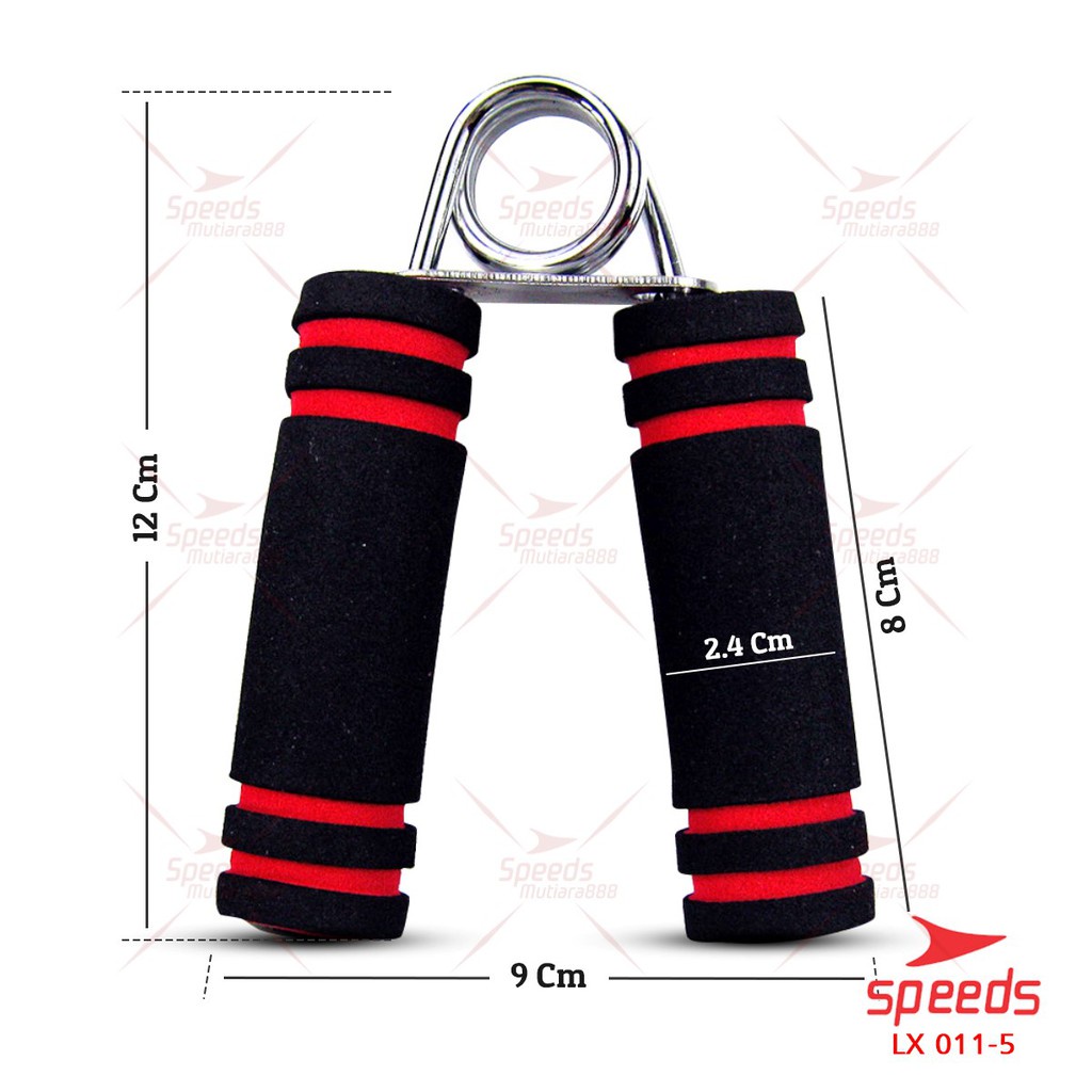SPEEDS Handgrip Hand Grip Alat Bantu Fitness Otot Lengan Portable 5-60 kg LX 011-1-HANDGRIP FOAM MERAH