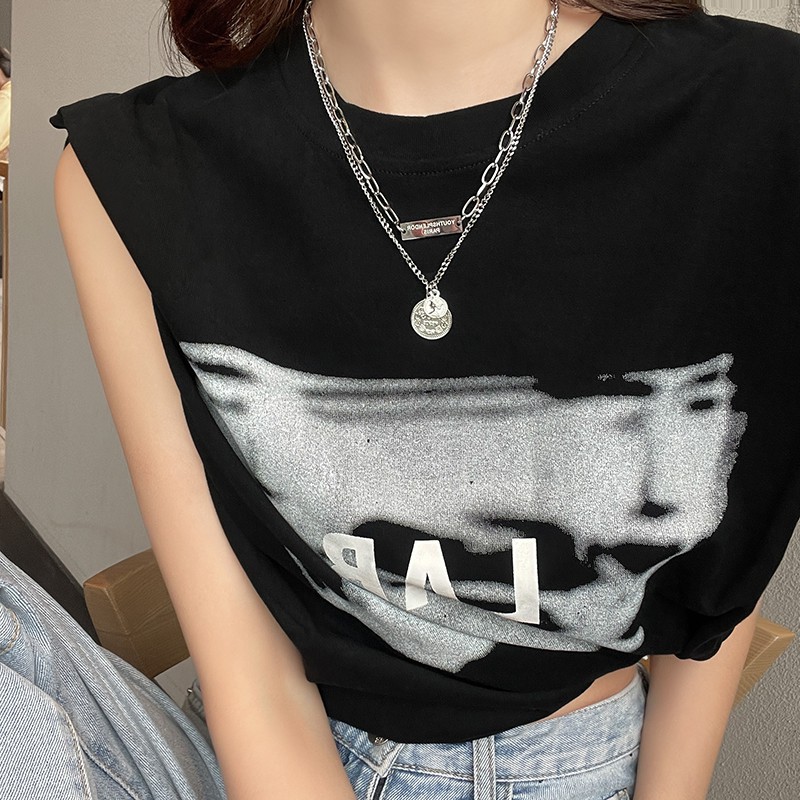 Double Portrait Necklace Accessories Pendant Hip Hop Clavicle Chain Korean Version