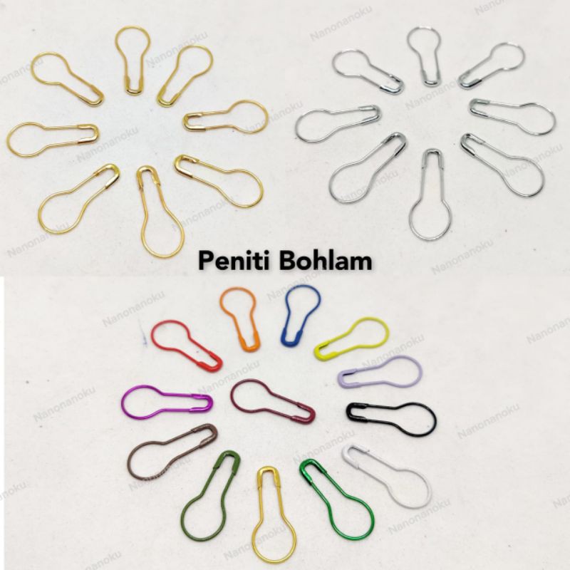 [Per Kotak] Peniti Bohlam Labu / Anti Nyangkut  / Pear Pin