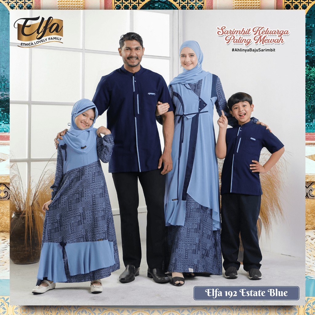 Elfa 192 Estate Blue Sarimbit Ethica Gamis Kagumi 83 196 Koko Kahfi 158 118 Anak Kids Dewasa
