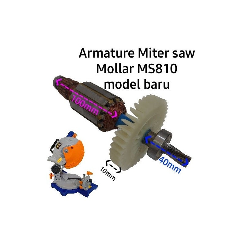 Murah Mollar Armature Spare Part Original Mesin Miter Saw MLR-MS810
