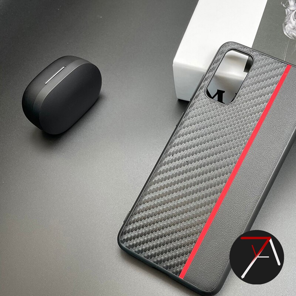 Samsung Galaxy Note 10 Lite 10Lite raCaseta Case Carbon Fiber Leather Section Cover Casing