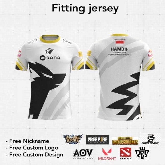 JERSEY ONIC PUTIH GRATIS CUSTOM NICKNAME FULL PRINTING