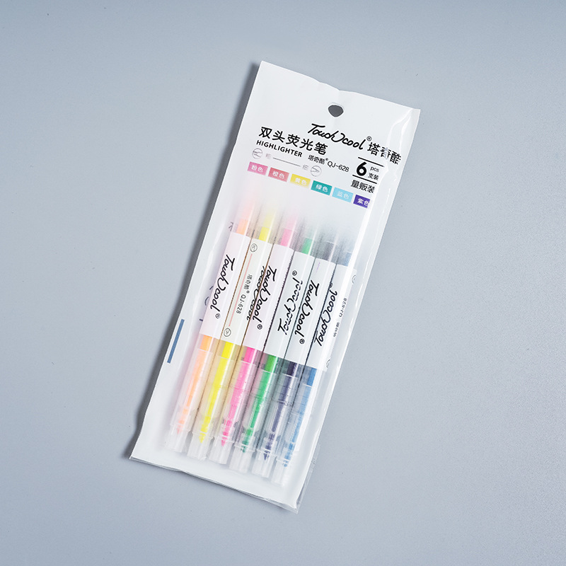 6pcs / Set Spidol 6 Warna Gaya Korea Tahan Lama Untuk Pelajar