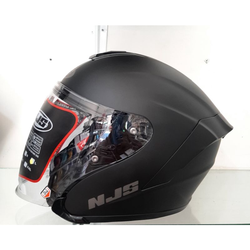 HELM ORIGINAL NJS KAIROZ HALFFACE / ZX 1 HALFACE SOLID VARIANT-Hitam Doff