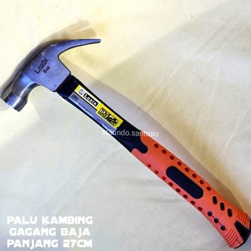 PALU KAMBING 8 oz gagang kayu karet baja magnet handle fiber cungkit paku kuat