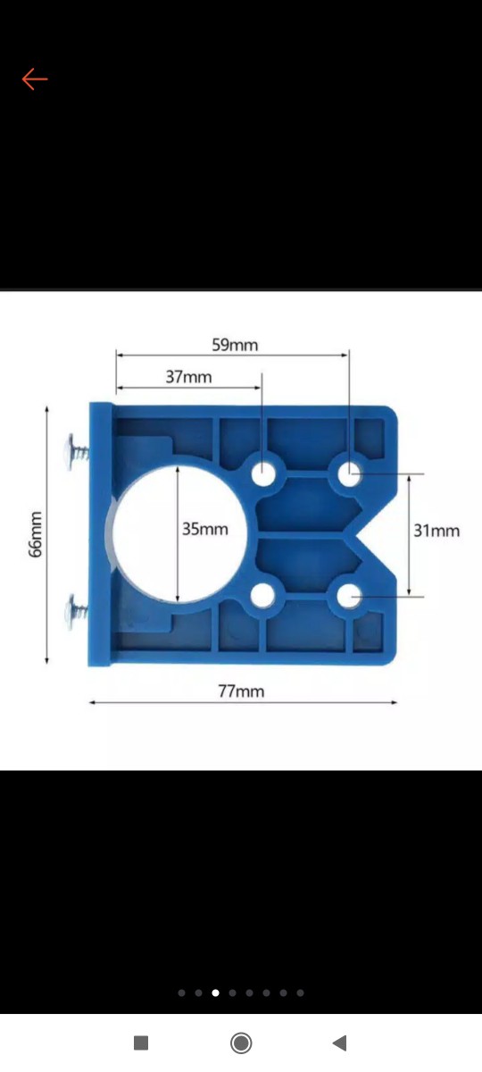 Hinge Hole Drill Jig Mal Panduan Titik Lubang Bor Engsel Sendok 35mm