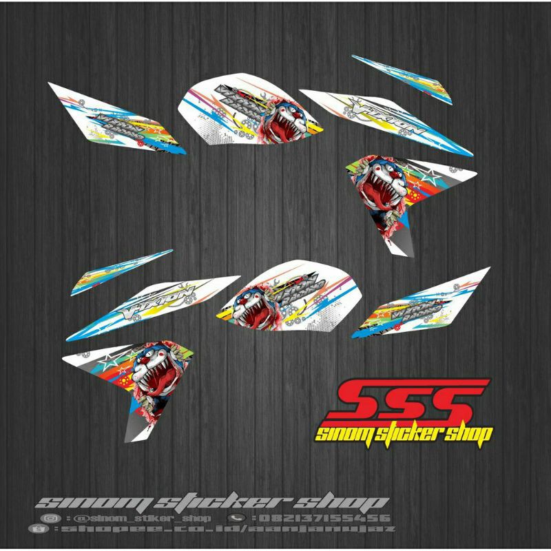 striping variasi NVL New vixion lighting Doraemon zombi