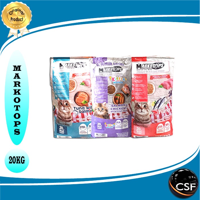 Makanan kucing kering Markotops 20kg adult Dry food (Grab gosend)