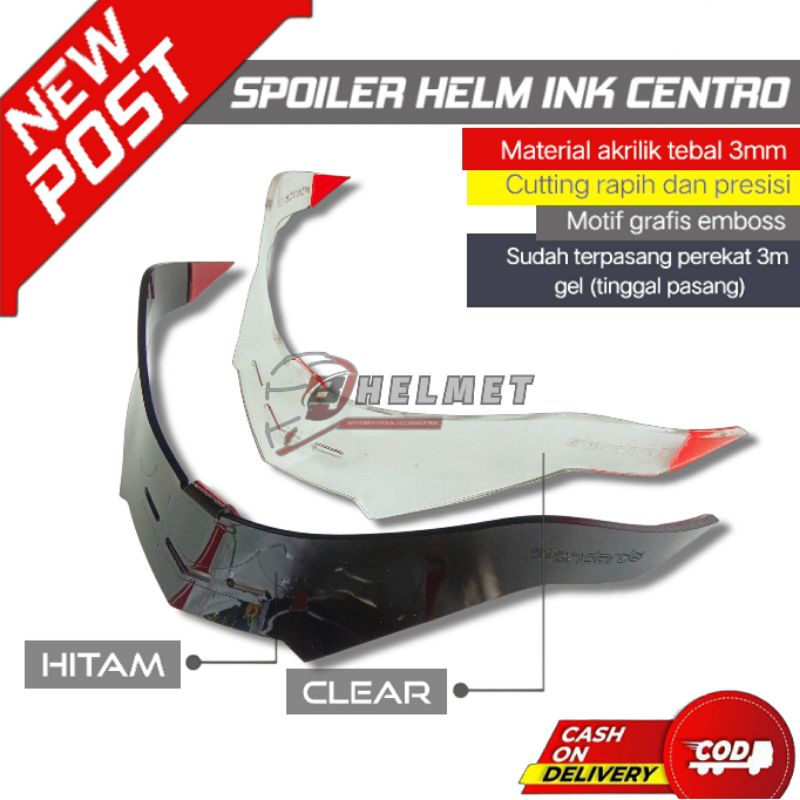Spoiler Helm Ink Centro Helm Half Face - Aksesoris Helm Ink Centro Gix Arl Ava dll Model Centro Akse