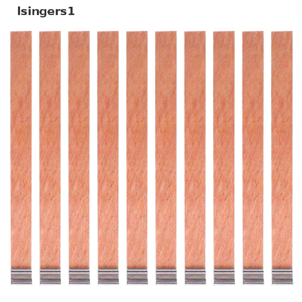 (lsingers1) 20pcs Sumbu Lilin Bahan Kayu Ukuran 12.5mm 13mm Dengan Sustainer Tab