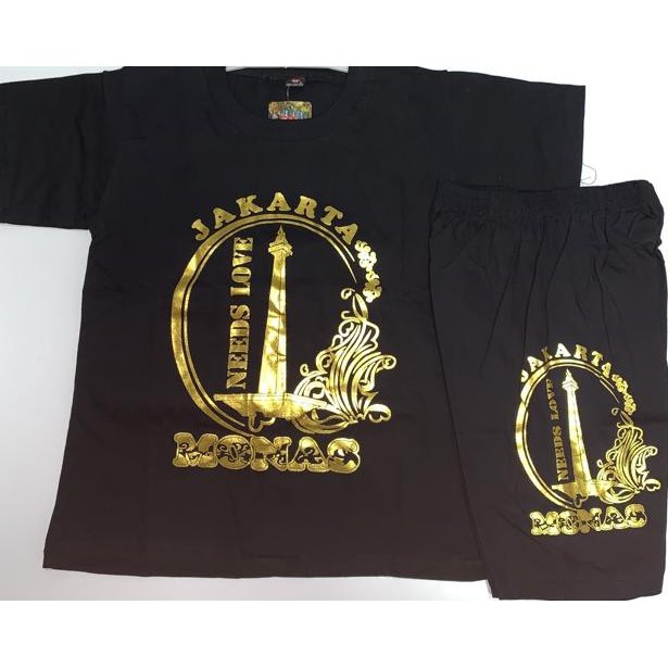 imq-50 KAOS MONAS/ KAOS SETELAN ANAK JAKARTA MONAS/ KAOS OLEH-OLEH JAKARTA MONAS B #