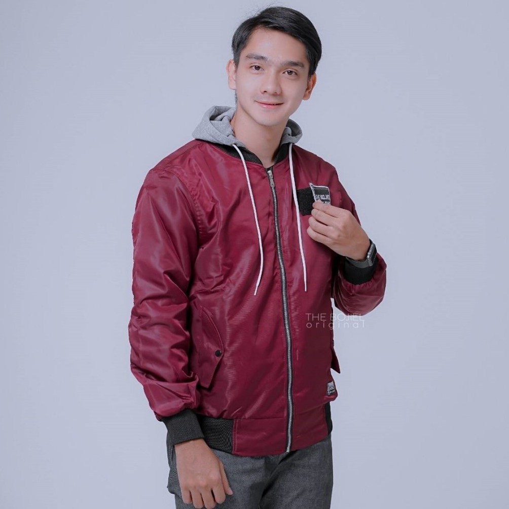 JAKET BOMBER HOODIE / JAKET PRIA BOMBER HOODIE THE BOJIEL