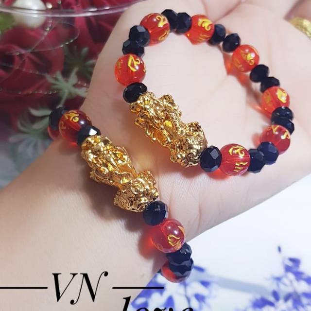 Xuping gelang naga lapis emas batu warna warni 0811