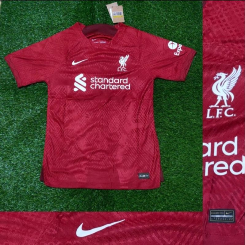 Setelan Jersey Liverpoolll Home Away 2022 2023 Grade Ori Import Baju Sepak Bola Pria