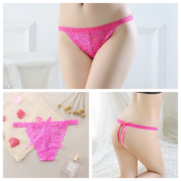 Sexy G-String Wanita Lace Transparan Sexy Celana Dalam Pola Motif Thong C212