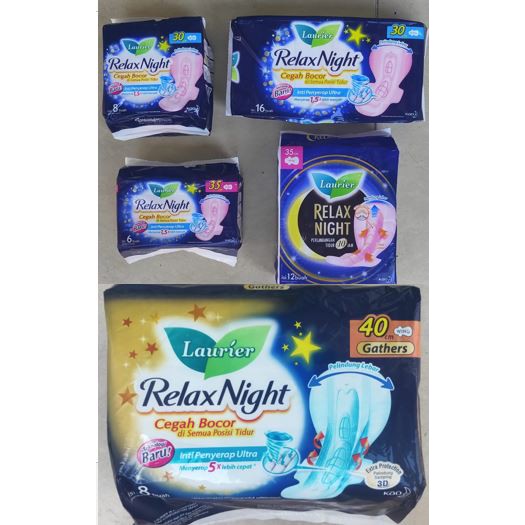 Laurier Relax Night 30cm/35cm/40cm - Pembalut Wanita