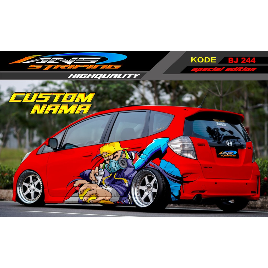 DECAL MOBIL HONDA JAZZ / DECAL STICKER MOBIL / decal mobil stiker mobil stiker anime stiker terbaru