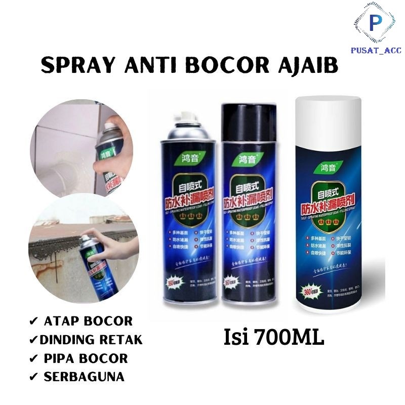 SA45- Spray Anti Bocor Atap- Tahan Air Waterproof Leak 700 ML