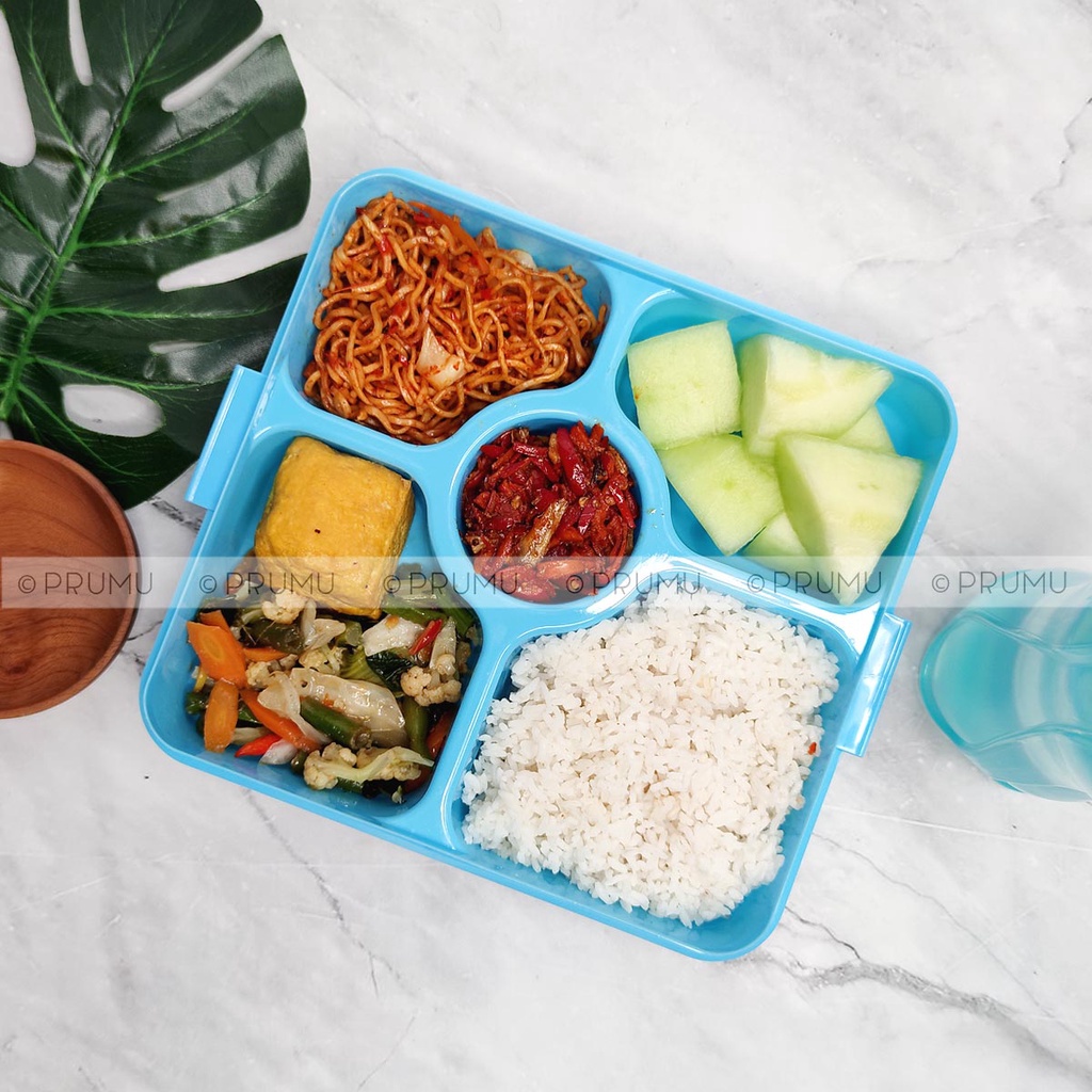 Kotak Makan Catering 5 Sekat - Kotak Bekal - Tempat Makan - Lunch Box - Clio Lunch Box Bento