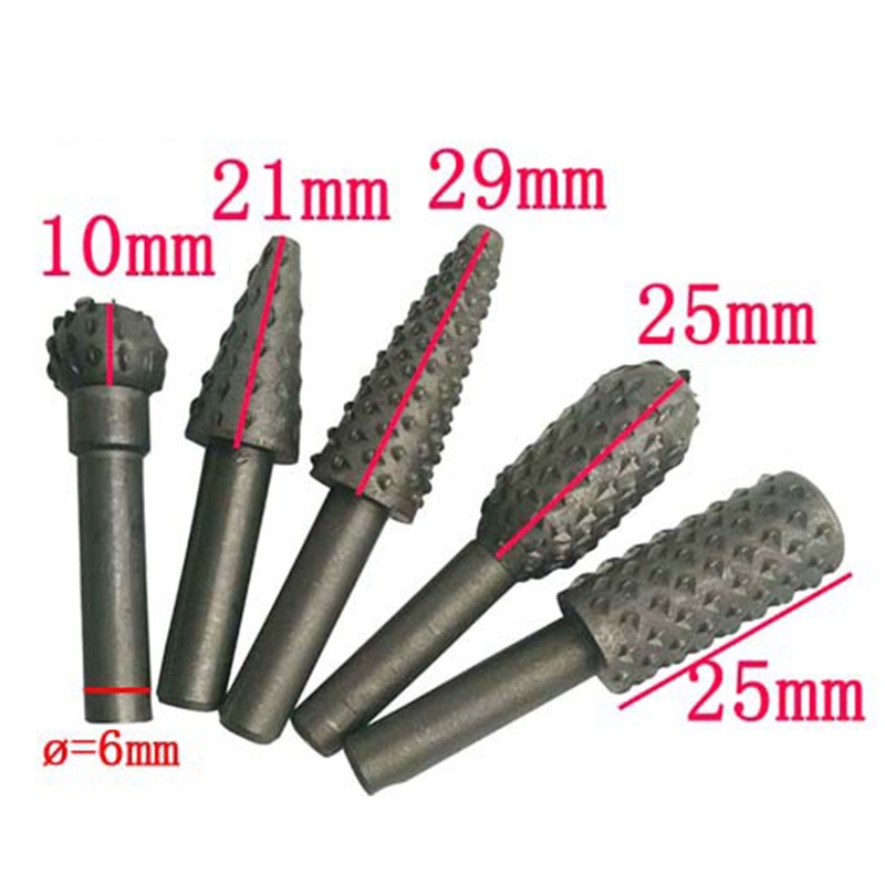 5pcs Mata Bor Gerinda Kikir Ukir Kayu Rasp Set Woodworking