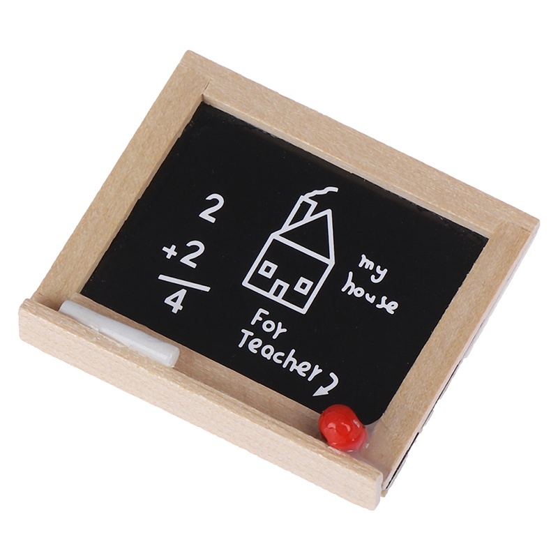 1pc Papan Tulis Hitam Mini Skala 1: 12 Untuk Kamar Anak