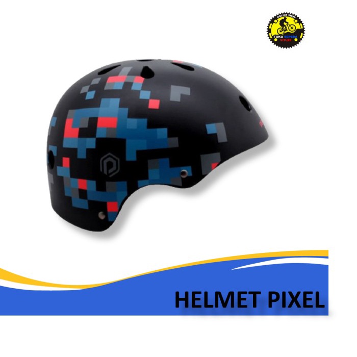 POLYGON HELM SEPEDA PIXEL MATT MODEL BATOK BICYCLE BIKE BMX HELMET PI