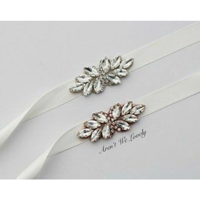 sabuk payet kristal / sabuk payet rangkai / payet cangkang sabuk (tinggall pakai, sudah dijahit)