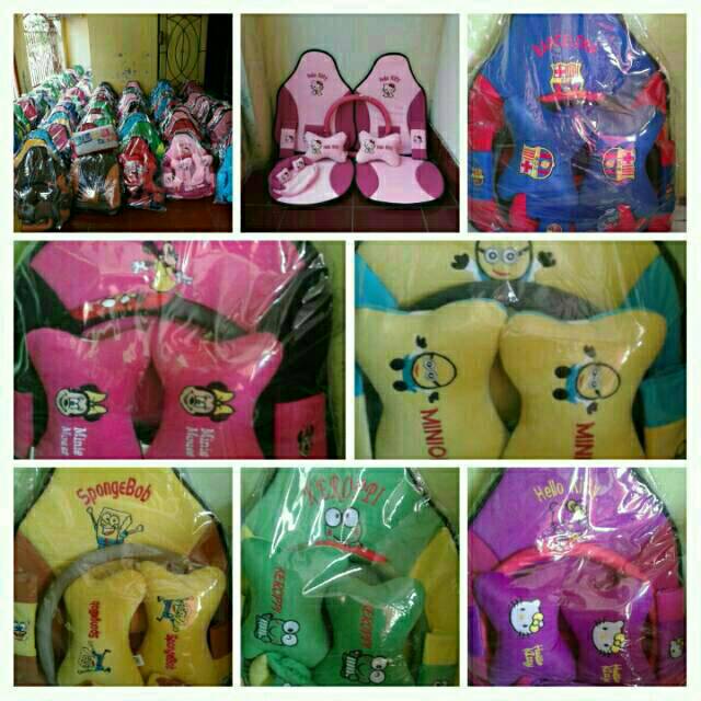  Jok  set mobil  bantal  mobil  6in1 karakter Shopee Indonesia
