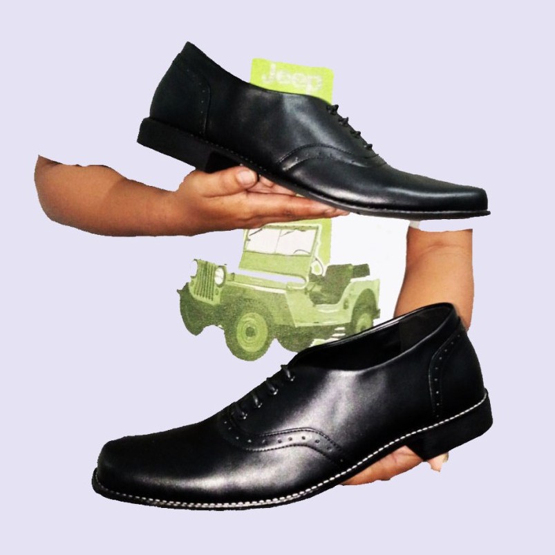 BIG SIZE Sepatu Formal Pria Pantofel Kulit Asli Ukuran Besar 44-45-46-47-48 Sepatu Pantofel Tali Kul
