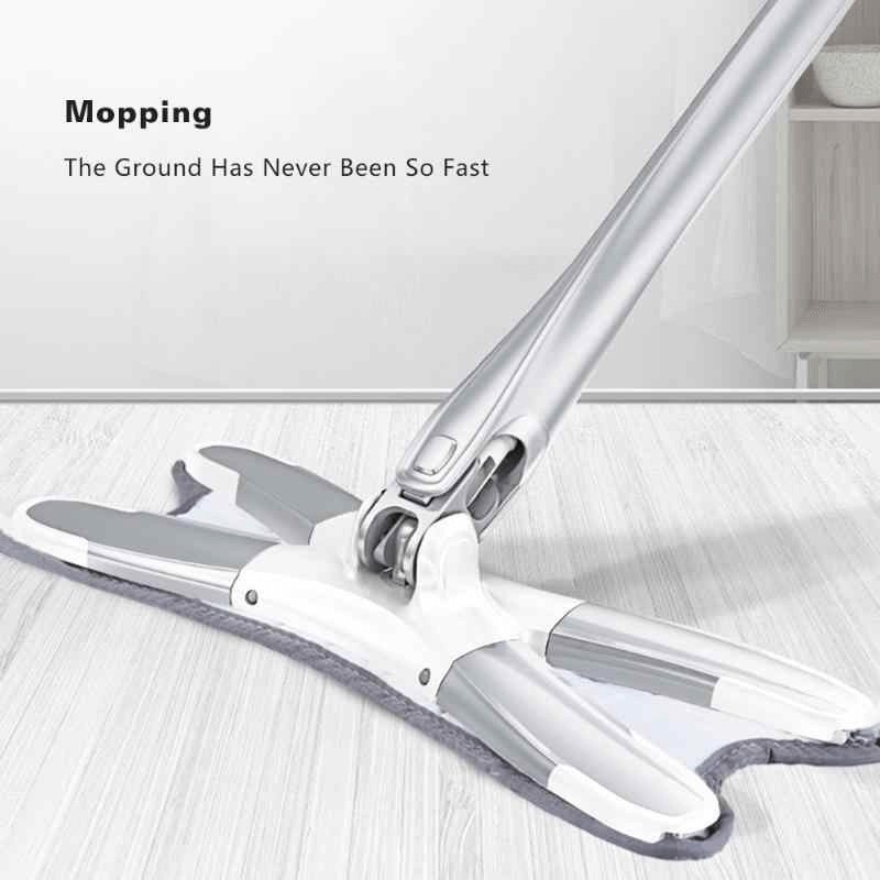 Top Living X-Shape Alat Pel Lantai Otomatis Ultra Mop Flat Mop / Alat Pel Lantai Flexible Peras Otomatis 813