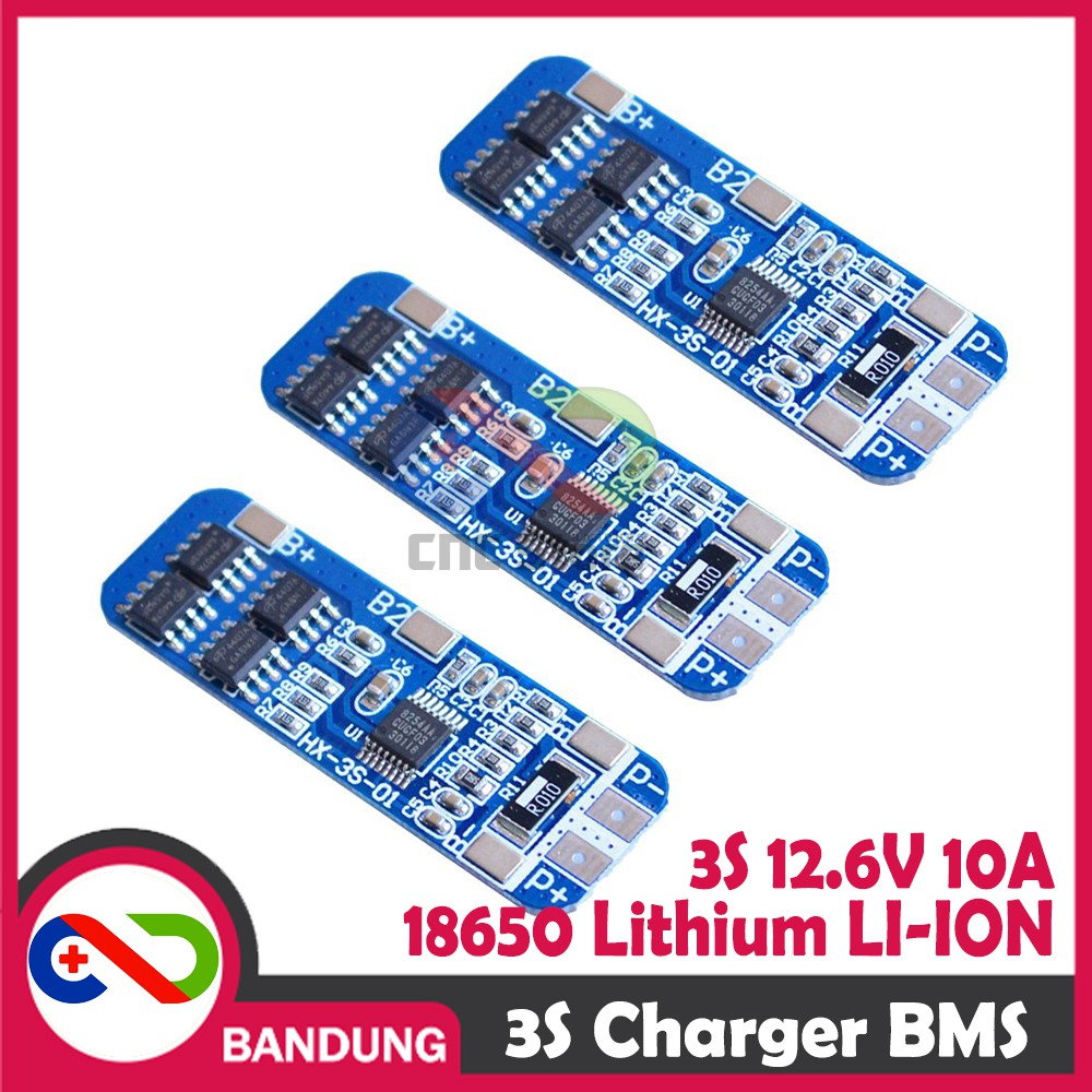 BMS 3S CHARGER 18650 LITHIUM LI-ION BATTERY 12.6V 10A PROTECTION