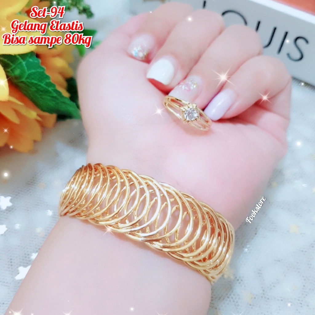 COD/ TERBARU SET GELANG /GELANG/ANTING DAN CINCIN