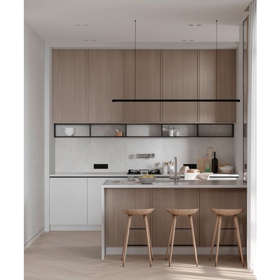 kitchen set minimalis atas bawah custom jakarta