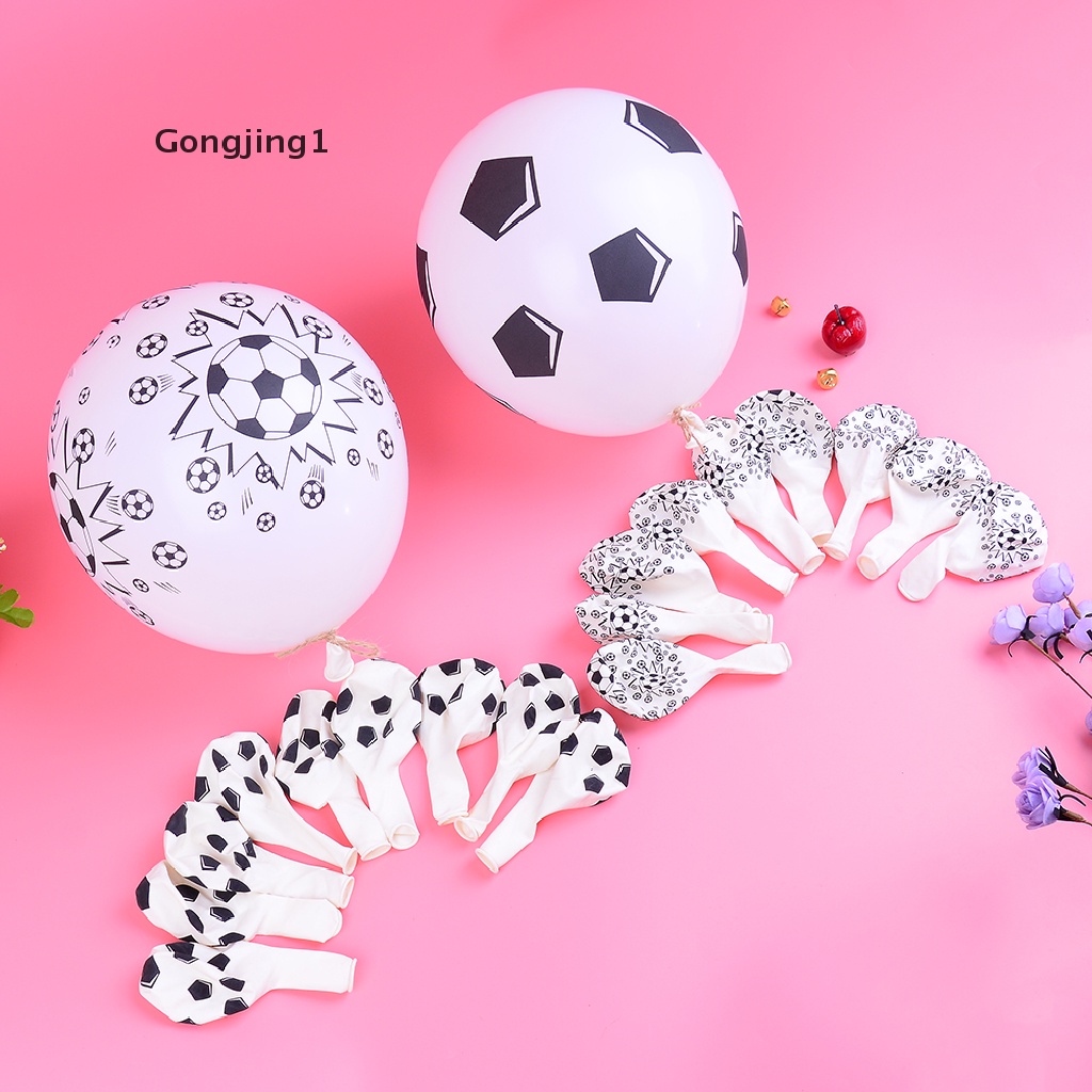 Gongjing1 10x12 &quot;Balon Latex Bentuk Bola Sepak Untuk Dekorasi Pesta Ulang Tahun / Pernikahan