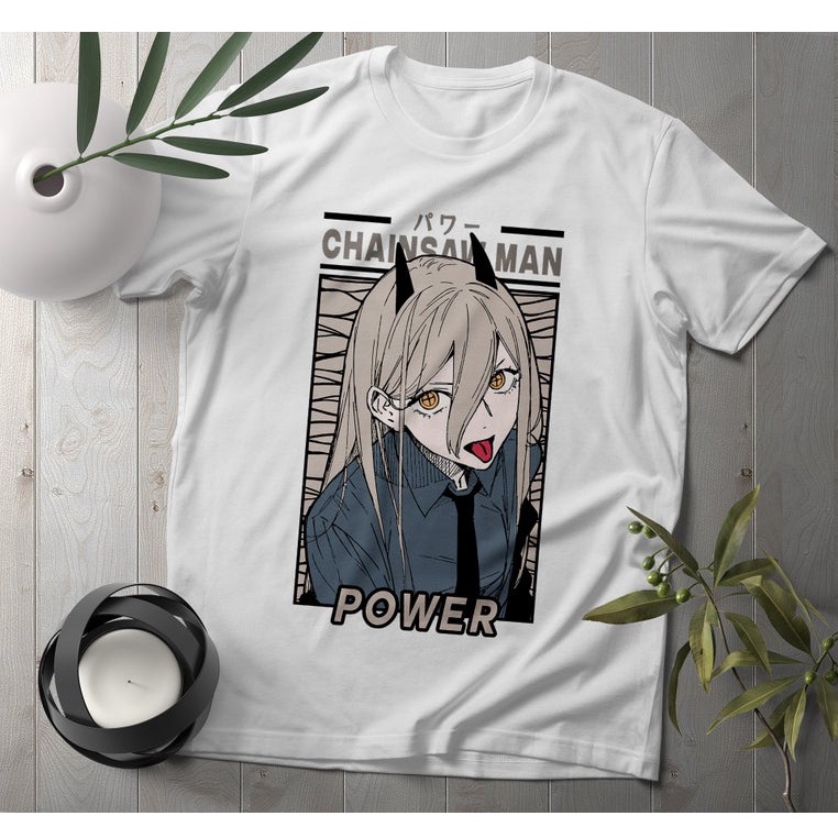 Kaos Power The Chainsaw Man Anime Manga Premium Unisex