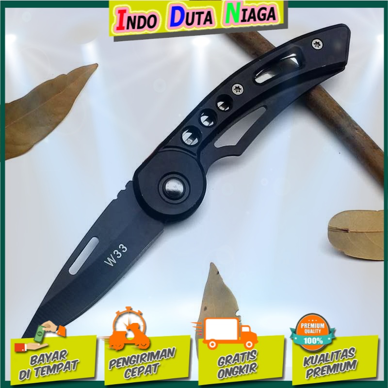 KNIFEZER Pisau Saku Lipat Mini Serbaguna Portable Knife Survival - W33