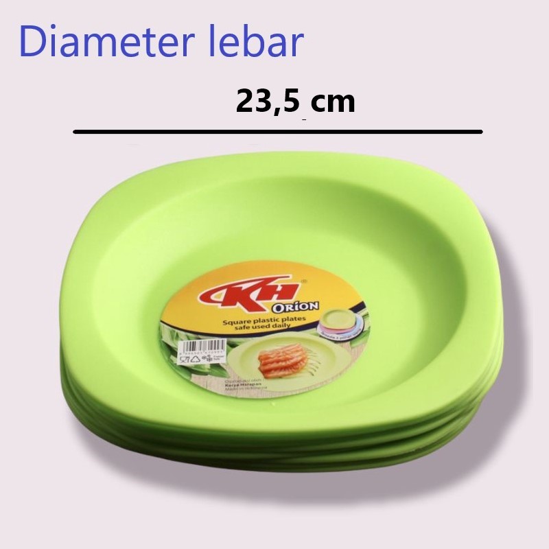 PIRING MAKAN PLASTIK KH 12 PCS/1 LUSIN BERBAHAN TEBAL SEKALI