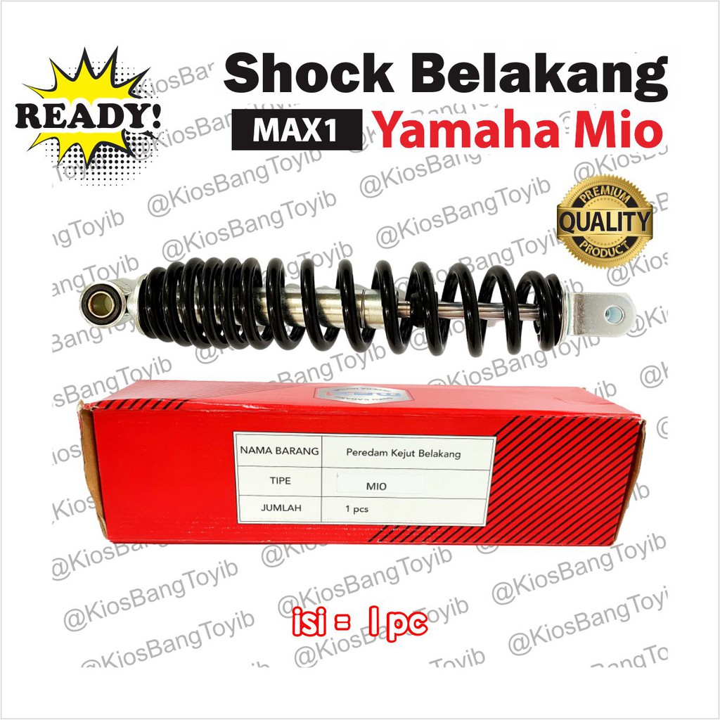 Shockbreaker Shock Belakang Yamaha Mio J M3 Soul GT Hitam【MAX1】