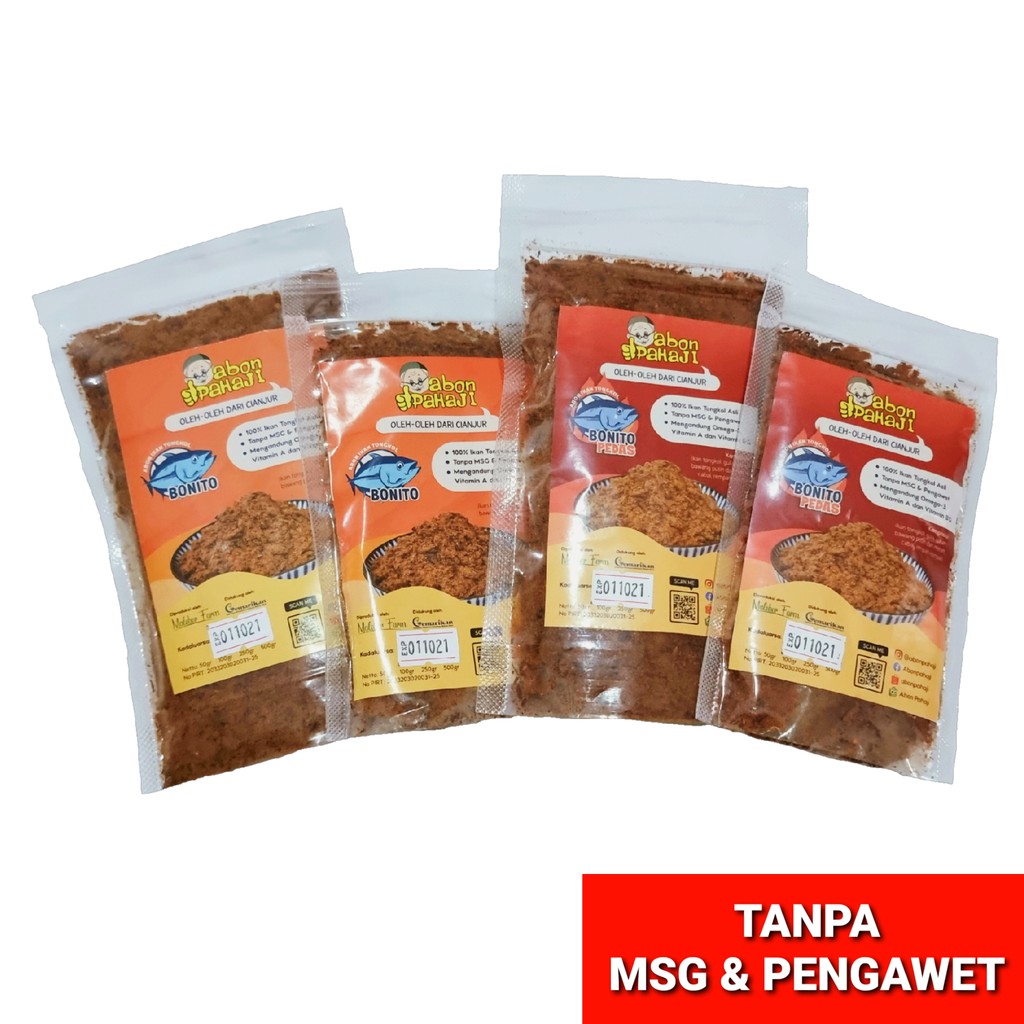 

Abon Ayam / ikan Pahaji Non MSG & Pengawet 50gr 100gr (original dan 3 level pedas)