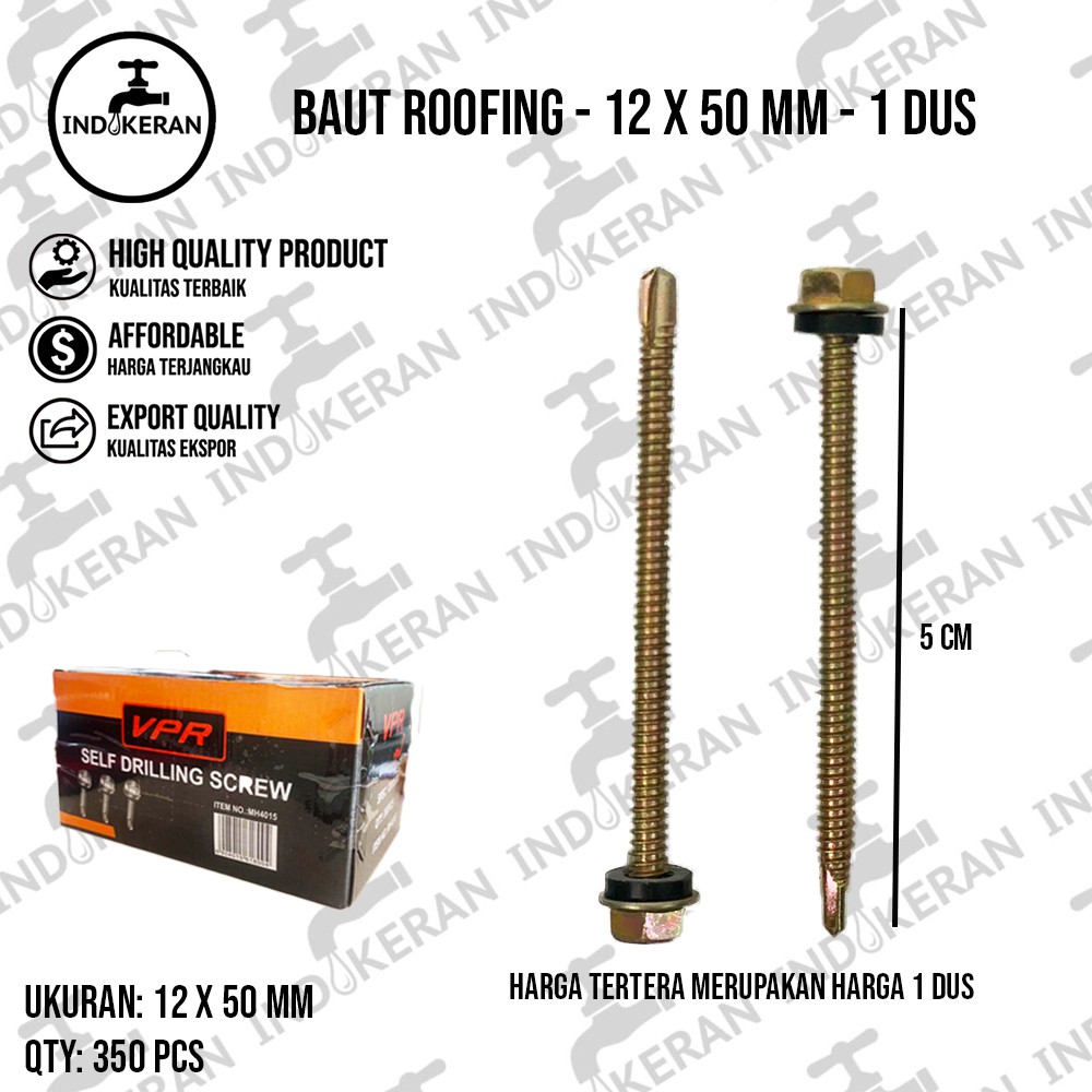 INDOKERAN - Baut Roofing - 12 x 50 MM - 1 Dus