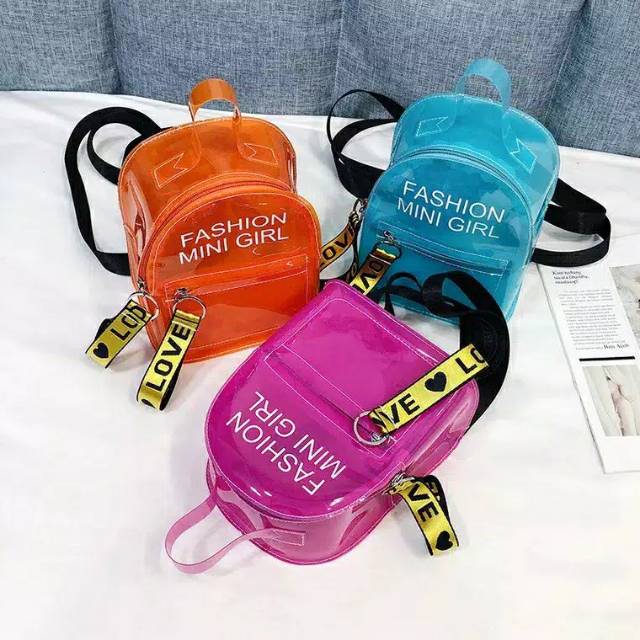 Tas jelly_tas transparan_tas ransel_tas kece_tas fashion