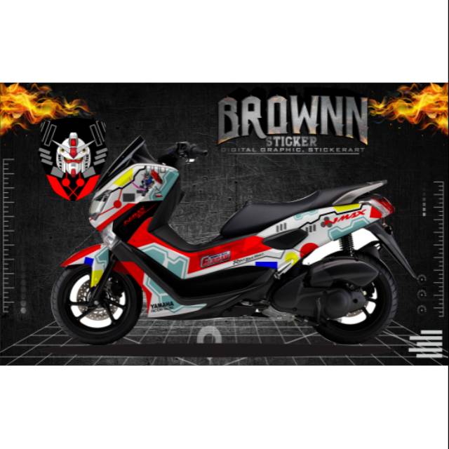 Decal sticker yamaha Nmax Gundam
